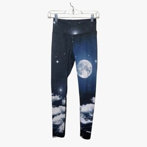 POPACTIVE POPRAGEOUS Moon and Stars Galaxy Print Leggings - Size S